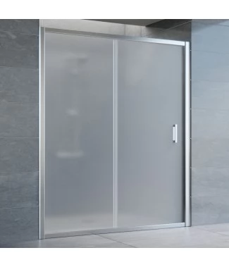 Душевая дверь в нишу Vegas Glass ZP 160 08 10 профиль глянцевый хром, стекло сатин