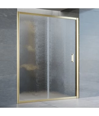 Душевая дверь в нишу Vegas Glass ZP 150 09 02 профиль золото, стекло шиншилла