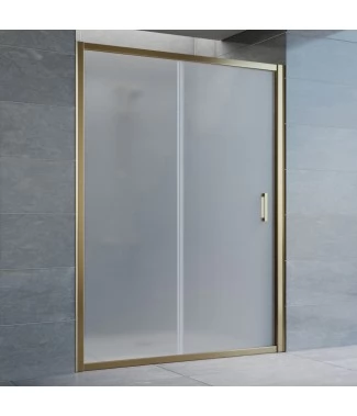Душевая дверь в нишу Vegas Glass ZP 140 05 10 профиль бронза, стекло сатин