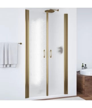 Душевая дверь в нишу Vegas Glass E2P 75 05 02 профиль бронза, стекло шиншилла