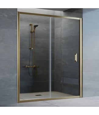 Душевая дверь в нишу Vegas Glass ZP 160 05 01 профиль бронза, стекло прозрачное