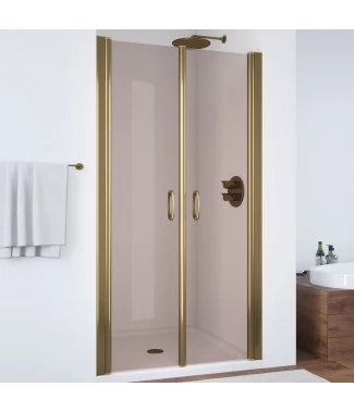 Душевая дверь в нишу Vegas Glass E2P 80 05 05 профиль бронза, стекло бронза