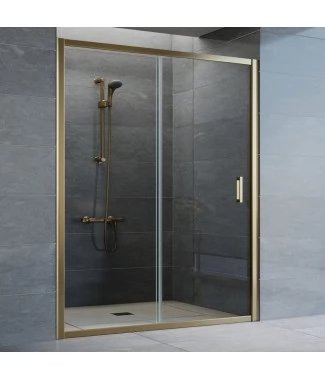 Душевая дверь в нишу Vegas Glass ZP 150 05 01 профиль бронза, стекло прозрачное