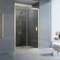 Душевая дверь в нишу Vegas Glass ZP 120 09 01 профиль золото, стекло прозрачное. Фото 1