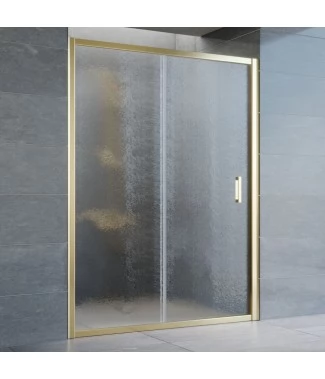 Душевая дверь в нишу Vegas Glass ZP 140 09 02 профиль золото, стекло шиншилла