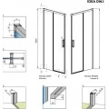 Душевая дверь в нишу Radaway Idea DWJ 160 R. Фото 7