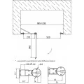 Душевая дверь в нишу Vegas Glass EP-F-1 100 08 10 L профиль глянцевый хром, стекло сатин. Фото 5