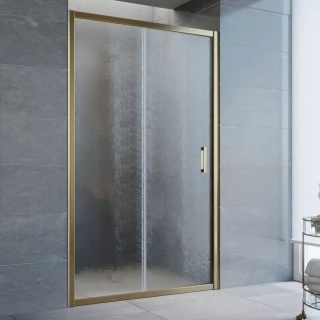 Душевая дверь в нишу Vegas Glass ZP 115 05 02 профиль бронза, стекло шиншилла