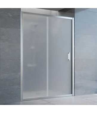 Душевая дверь в нишу Vegas Glass ZP 135 08 10 профиль глянцевый хром, стекло сатин