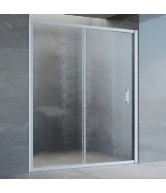Душевая дверь в нишу Vegas Glass ZP 160 07 02 профиль матовый хром, стекло шиншилла