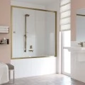 Шторка на ванну Vegas Glass ZV 150 05 01 профиль бронза, стекло прозрачное. Фото 1