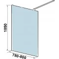 Душевая перегородка Weltwasser WW400 Walk-In 80G-1. Фото 4
