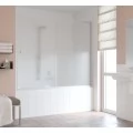 Шторка на ванну Vegas Glass ZV 170 07 10 профиль матовый хром, стекло сатин. Фото 1