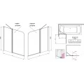 Шторка на ванну Radaway EOS II PND 130 R. Фото 2