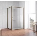 Душевой уголок Vegas Glass ZP+ZPV 140*80 05 02 профиль бронза, стекло шиншилла. Фото 1