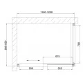 Душевой уголок Vegas Glass ZP+ZPV 120*90 05 02 профиль бронза, стекло шиншилла. Фото 6