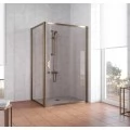 Душевой уголок Vegas Glass ZP+ZPV 120*80 05 05 профиль бронза, стекло бронза. Фото 1