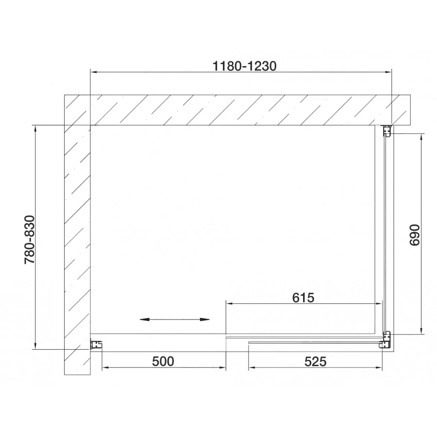 Душевой уголок Vegas Glass ZP+ZPV 120*80 05 05 профиль бронза, стекло бронза. Фото 6