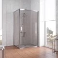 Душевой уголок Vegas Glass ZP+ZPV 110*70 08 05 профиль глянцевый хром, стекло бронза. Фото 1