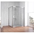 Душевой уголок Vegas Glass ZP+ZPV 140*100 08 01 профиль глянцевый хром, стекло прозрачное. Фото 1