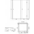 Душевой уголок Vegas Glass AFP-Fis Lux 120*90 09 10 R профиль золото, стекло сатин. Фото 5