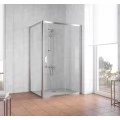 Душевой уголок Vegas Glass ZP+ZPV 120*90 08 01 профиль глянцевый хром, стекло прозрачное. Фото 1