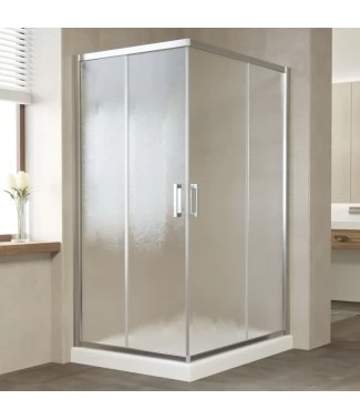 Душевой уголок Vegas Glass ZA-F 110*100 08 02 профиль глянцевый хром, стекло шиншилла