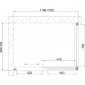 Душевой уголок Vegas Glass ZP+ZPV 120*70 09 10 профиль золото, стекло сатин. Фото 6