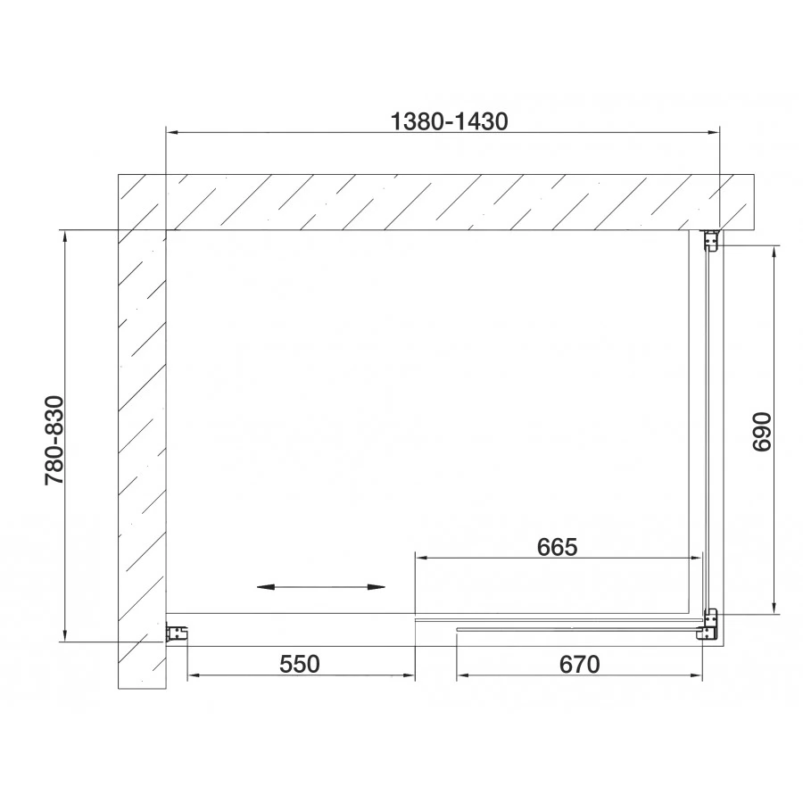 Душевой уголок Vegas Glass ZP+ZPV 140*80 09 10 профиль золото, стекло сатин. Фото 6