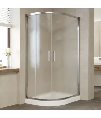 Душевой уголок Vegas Glass ZS-F 100*90 08 02 профиль глянцевый хром, стекло шиншилла