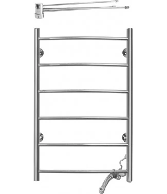 Полотенцесушитель электрический Domoterm Классик DMT 109-6 50x80, R с полотенцедержателем