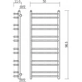 Полотенцесушитель водяной Domoterm Калипсо П12 50x100, античная бронза. Фото 4