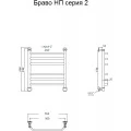 Полотенцесушитель водяной Тругор ЛЦ Браво НП 2 60x50. Фото 1
