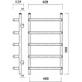 Полотенцесушитель водяной Domoterm Стефано П5 40x50, хром. Фото 3