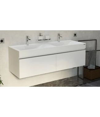 Тумба с раковиной Velvex Pulsus 140, белая