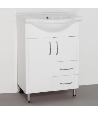 Тумба с раковиной Style Line Эко Стандарт №10/2 60 белая