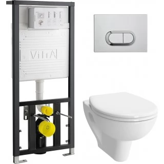Комплект VitrA S20 9004B003-7202 подвесной унитаз + инсталляция + кнопка