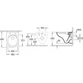 Унитаз подвесной Villeroy & Boch O Novo 5688HR01 alpin, безободковый. Фото 2
