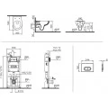 Комплект VitrA S20 9004B003-7202 подвесной унитаз + инсталляция + кнопка. Фото 9