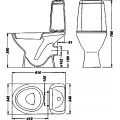 Унитаз-компакт Vidima Сириус Элеганс W907961 с микролифтом. Фото 3
