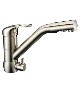 Смеситель Zorg Clean Water ZR 400 KF-12 nickel для кухонной мойки