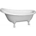 Ванна из искусственного камня Фэма Салерно 168x80 белая, белые ножки. Фото 1