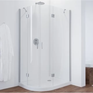 Душевой уголок Vegas Glass AFS-F 110*100 07 01 R профиль матовый хром, стекло прозрачное