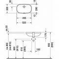 Рукомойник Duravit D-Code 0338490000 встраиваемый. Фото 2
