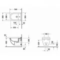 Биде подвесное Duravit Starck 3 2230150000. Фото 1