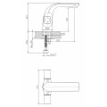 Смеситель 1 Orange Lotos S M32-021cr-S для раковины. Фото 1