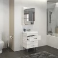 Тумба с раковиной Comforty Никосия 60Н дуб белый. Фото 2