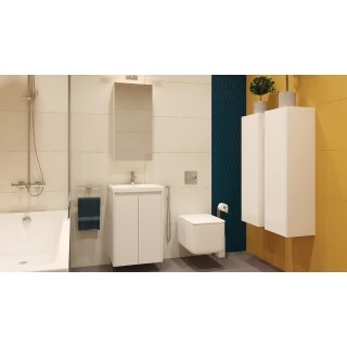Комплект мебели Velvex Klaufs 50.2D белый глянец, подвесная
