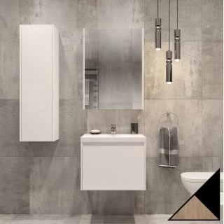 Комплект мебели Velvex Klaufs 60.1Y черная, шатанэ, подвесная