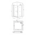 Душевой уголок Good Door Pandora CR-80-T-CH 80x80. Фото 3